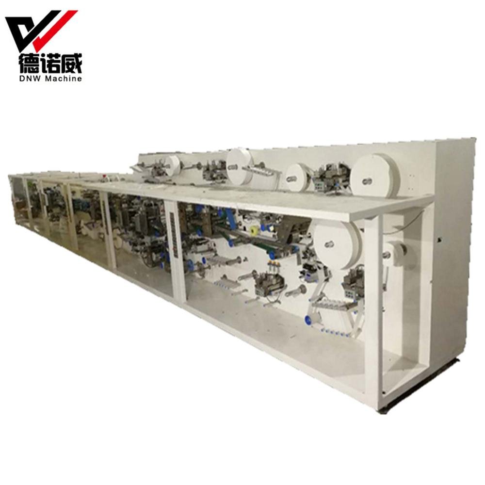 Hot selling full servo sanitary napkin machine sanitary pad production line with Longitudinal Folding System