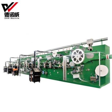 Full Auto Sanitary Napkin Pad Making Machine with Glue for ladies