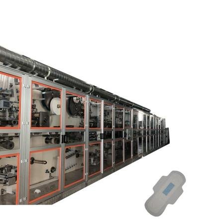 Hot selling full servo sanitary napkin machine sanitary pad production line with Longitudinal Folding System photo 4
